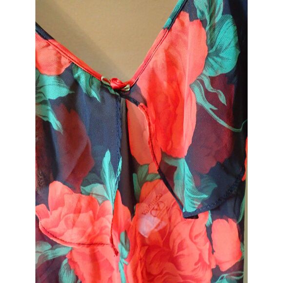 Valentino Intimo Rose Pattern Black Sheer Nightgown Set Small Housecoat Vintage - Picture 4 of 15